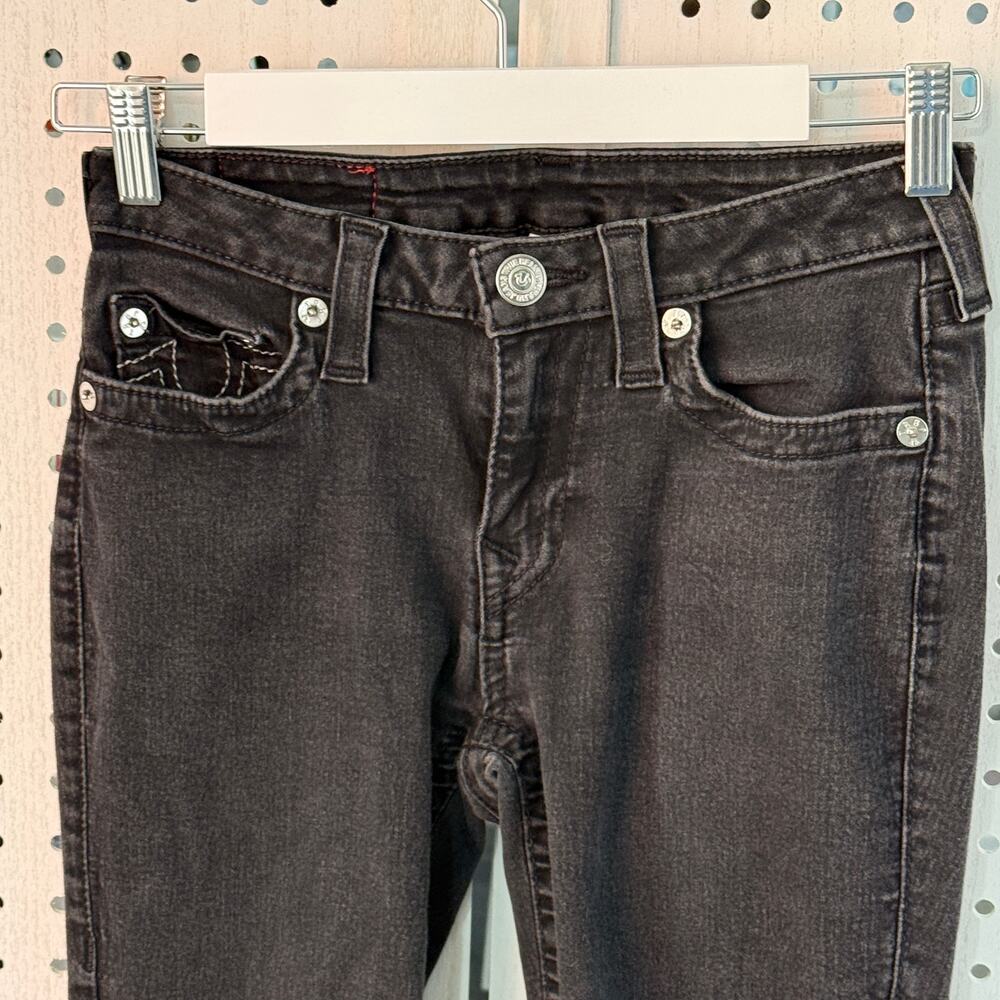 True Religion Black Mid Rise Skinny Jeans Size 27 - Picture 3 of 6